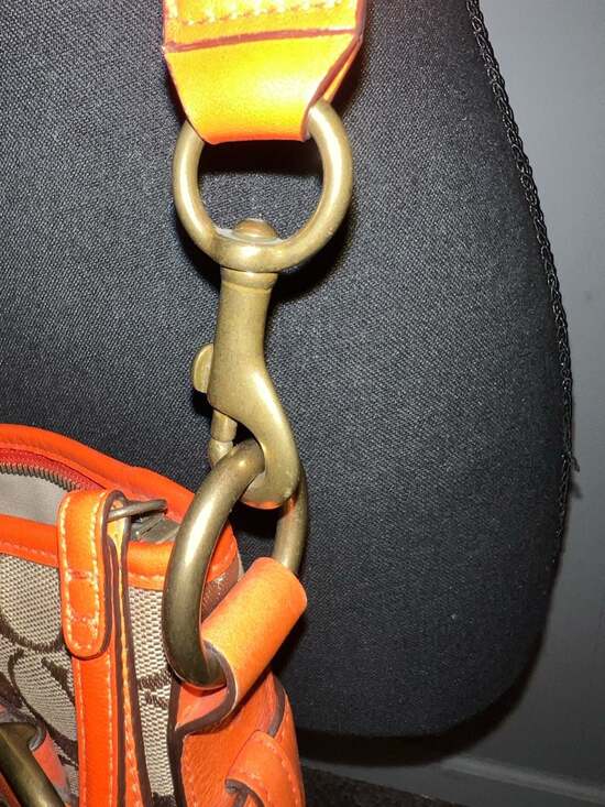 “Edie” Coach Orange and Tan canvas with leather straps  Y2K - 61549102 - Picture 6 of 6